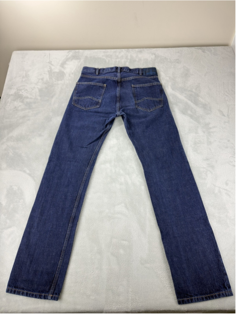 Mott & Bow Jeans Mens 36x32 Blue Straight Leg Stretch Denim Rinse Wash 5 Pocket